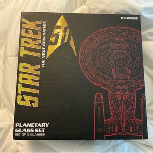 Star Trek Planetary Glass Set - Black and Red
